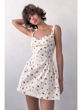 ZARA FLORAL PRINT VOLUME DRESS